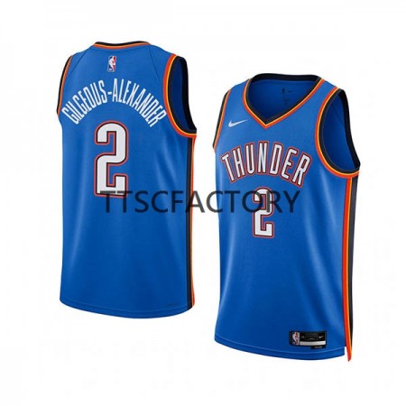 Maillot Basket Oklahoma City Thunder Shai Gilgeous-Alexander 2 Nike 2022-23 Icon Edition Bleu Swingman - Homme